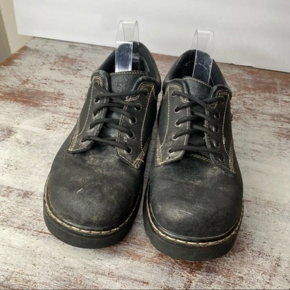 Vintage 90s 1990s Skechers Black leather Platform Shoes  
Size 11 - Image 2