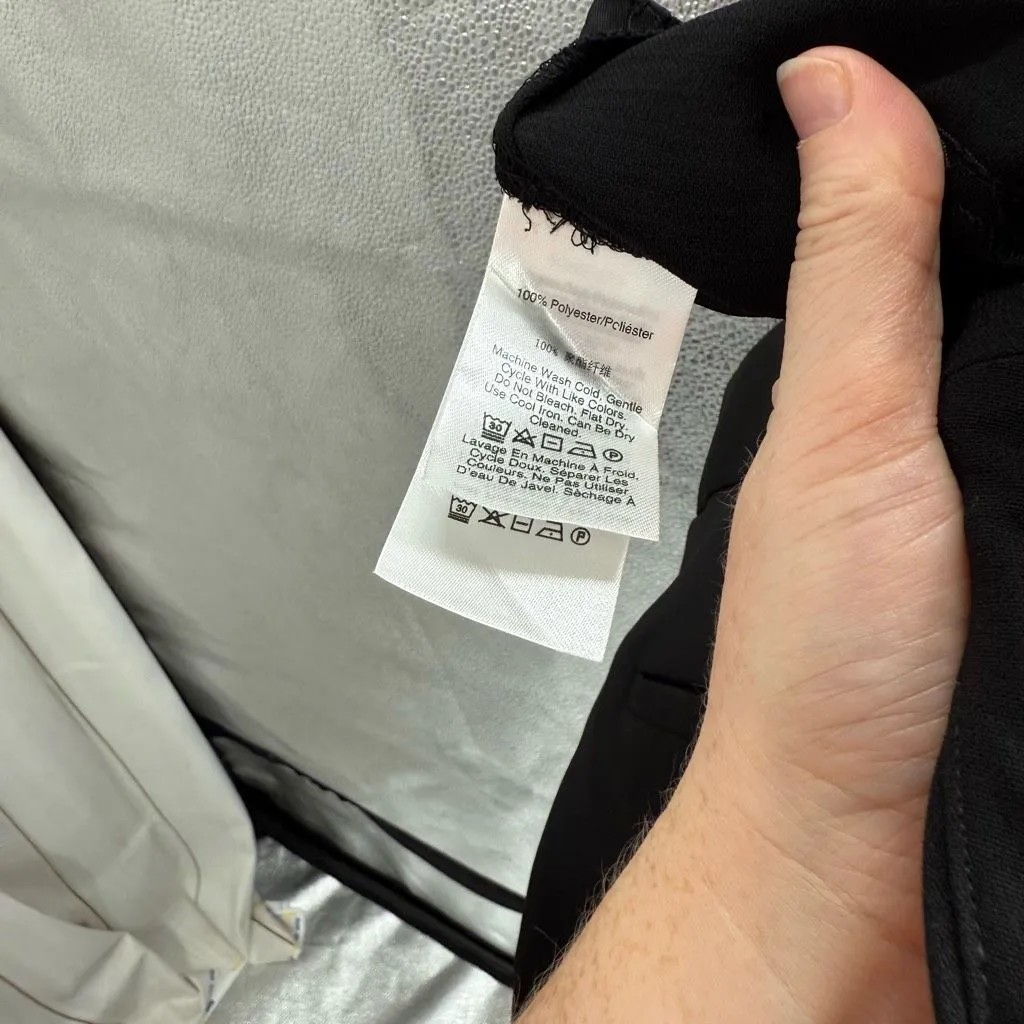 DKNY Women’s 14 Black Button Suit Wide Leg Pants Office Core Career New - Image 9