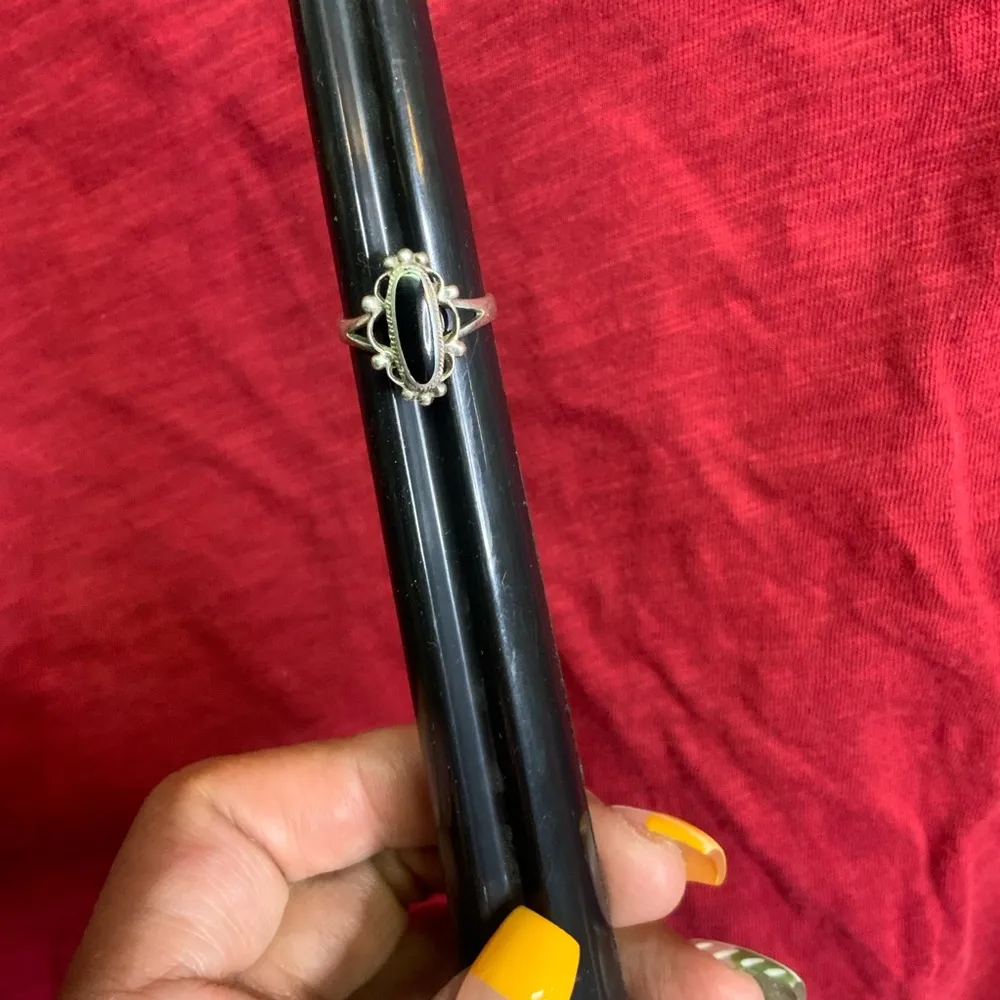 Black Onyx Sterling Silver 925 Ring - Image 5