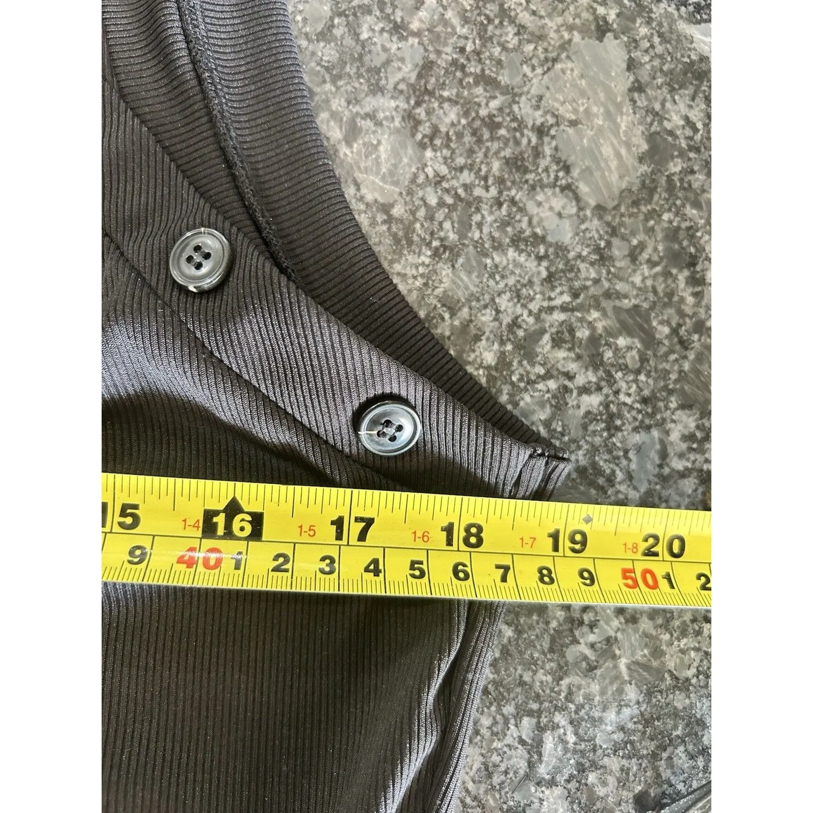 Women’s Large Ribbed Black Tank Midi Dress Fitted Waist Tiered Skirt Minimalist - Image 3