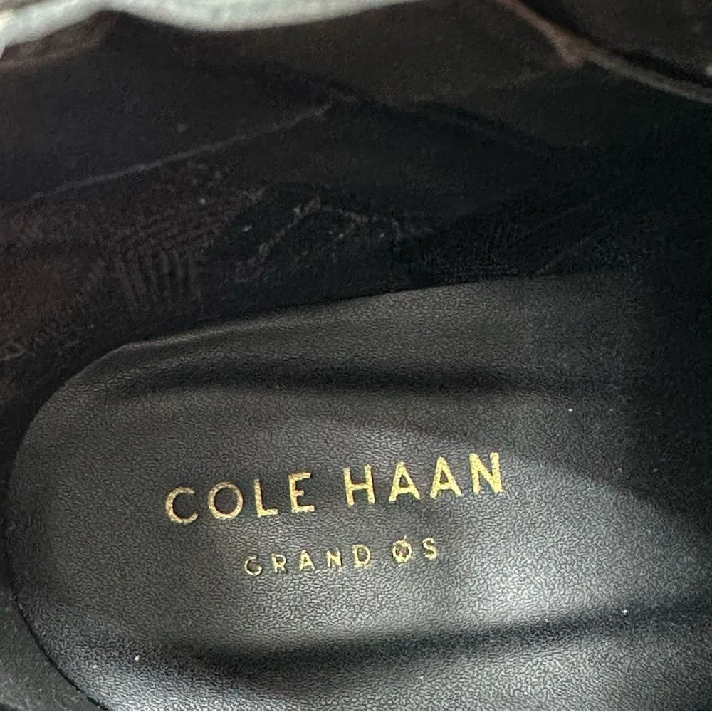Cole Haan classic black leather booties with‎ gold zipper accents women's 9 - Image 6