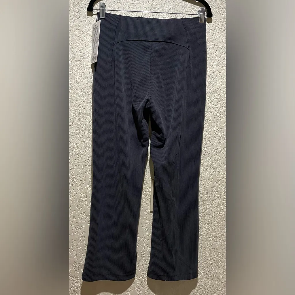 Lululemon NWT Ribbed Softstreme Zip Leg High Rise Cropped 25” Pants Black Size 8 - Image 7