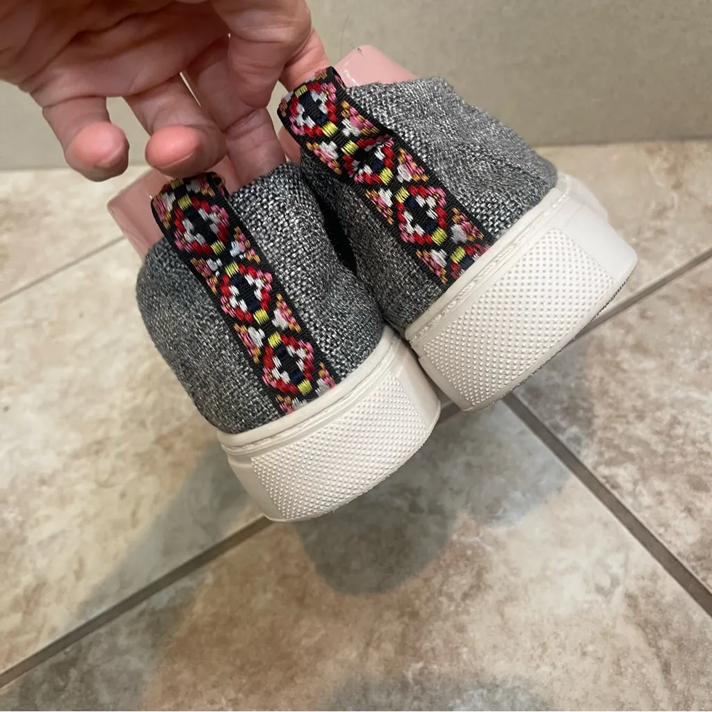 Peyton HeyDude shoes size 8 sneakers shoes slip ons women's‎ grey skater Gray - Image 6