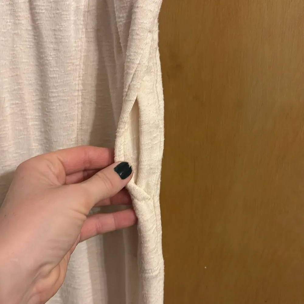 Boho cream-colored, wide leg lounge pant - Image 3