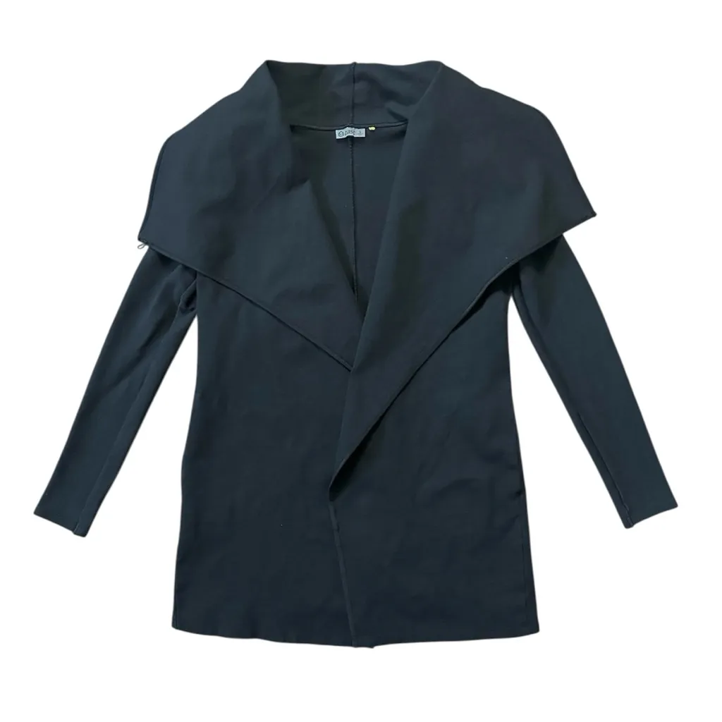 TASC Performance Midtown Wrap Organic Cotton & Bamboo Blend Sweater Black Small - Image 8