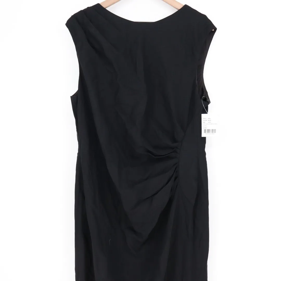 After Six Sleeveless Cap Shoulder Crepe Maxi Dress Trumpet Skirt In Black - Image 4