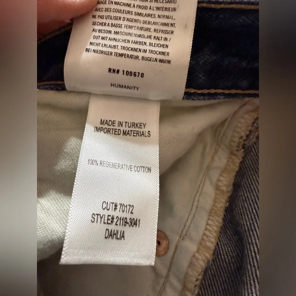 Citizens Of Humanity Dark Blue Dahlia Bow Leg Baby Roll Jeans - Image 8