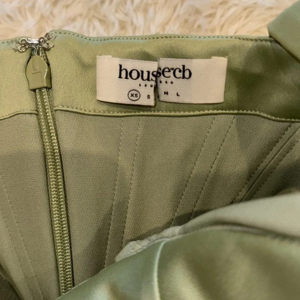 NWOT House of CB ‘Faye’ Pistachio green Corset Satin Corset Dress sz XS - Image 7