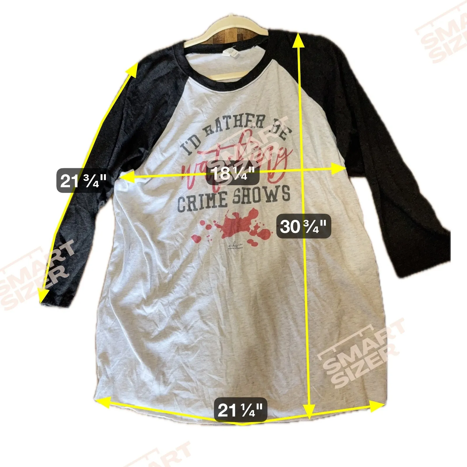 Next Level Apparel Womens XL I'd Rather Be Watching Crime Shows T-Shirt - Image 6