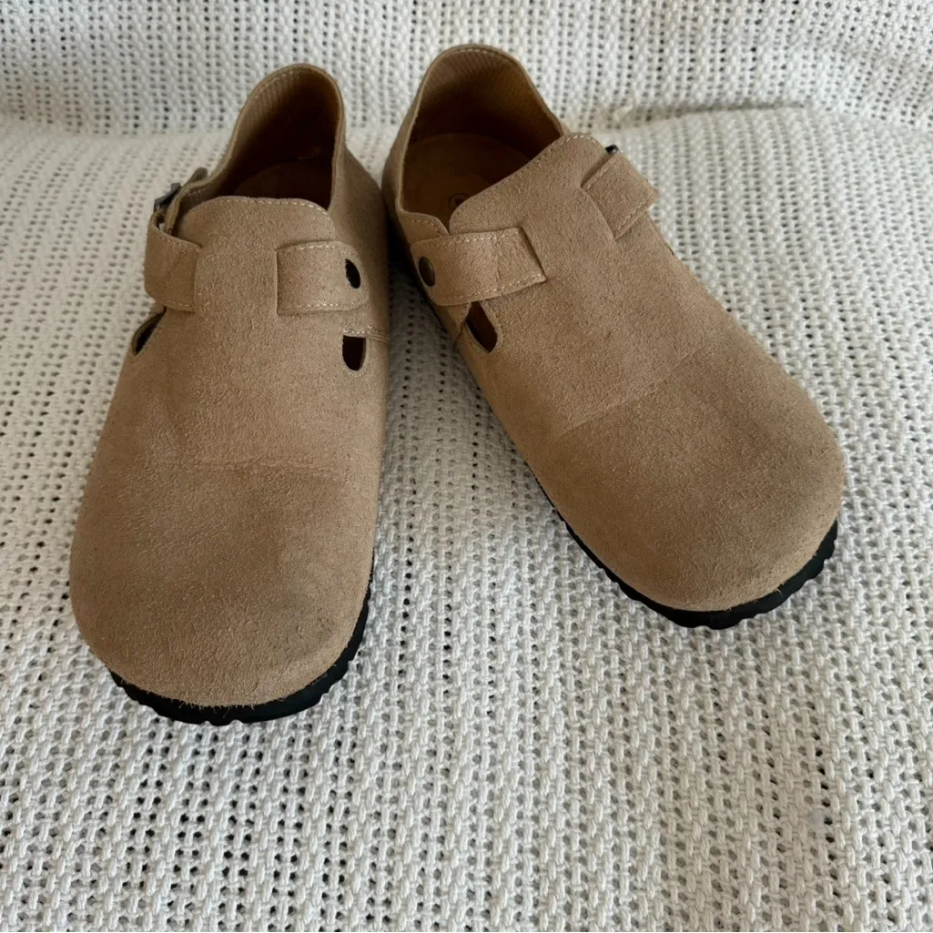 New. Women’s Suede Flat Loafers – Comfy Walking Travel Shoes Tan Size 11.5 - Image 10