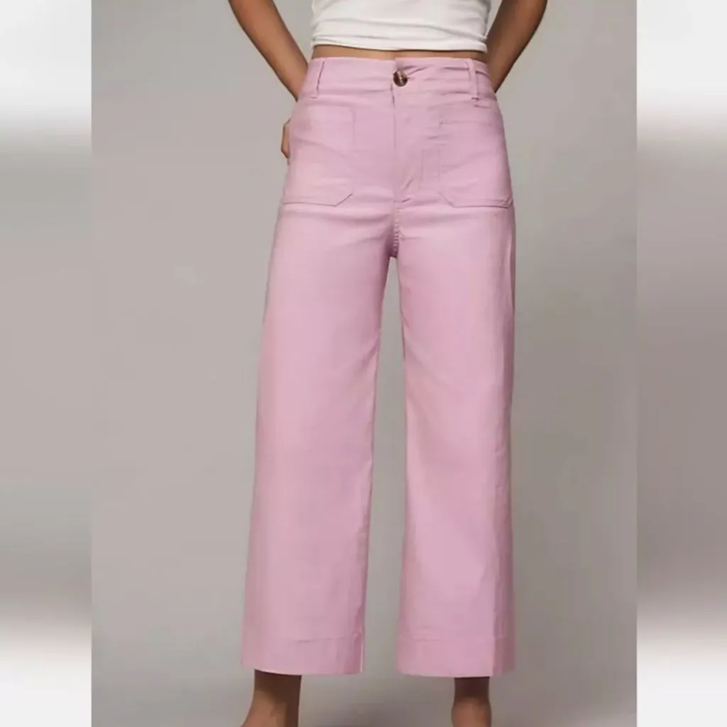 Anthropologie The Colette Cropped Wide-Leg Pants by Maeve - Image 3