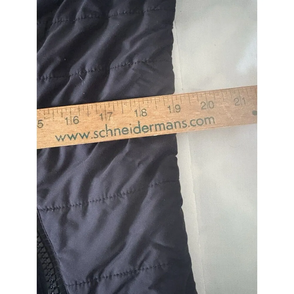 Athleta Cozier Jacket Size Medium Black Puffer Hoodie Insulated PrimaLoft 350839 - Image 8