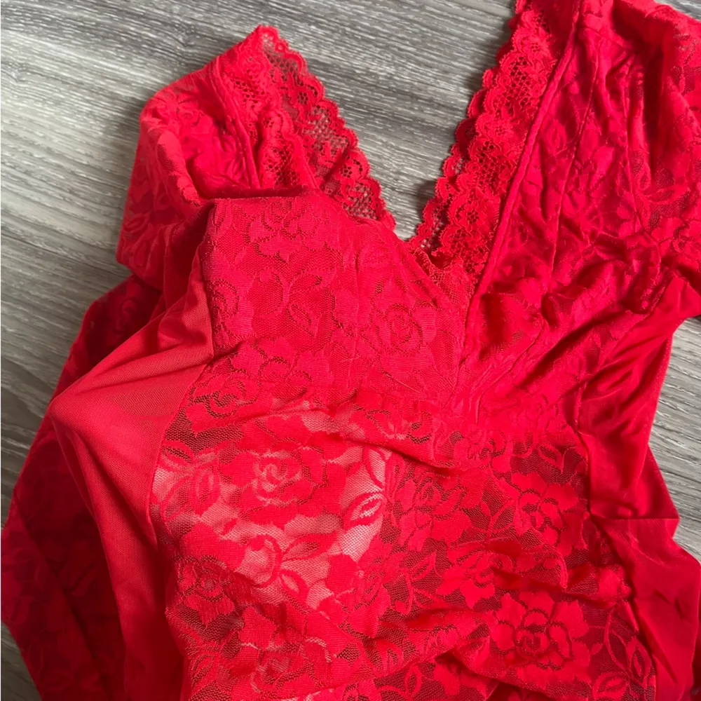 H&M Divided Red Lace Bodysuit - Image 5