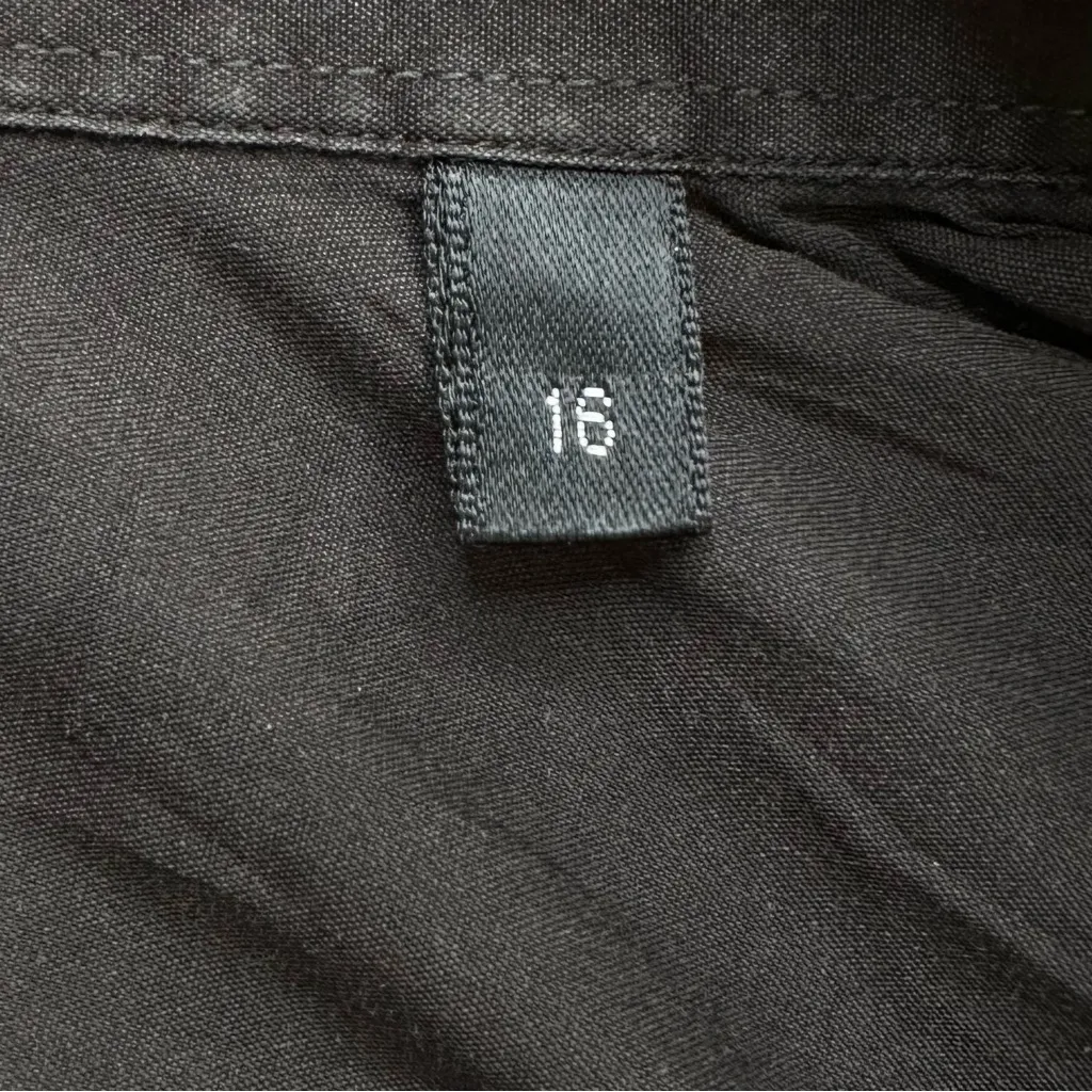 Mark Shale Cotton Blend Made in Italy Brown Button Down Women's Shirt, Size 16 - Image 9