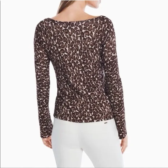 White House Black Market Leopard Print Sweater - Image 2