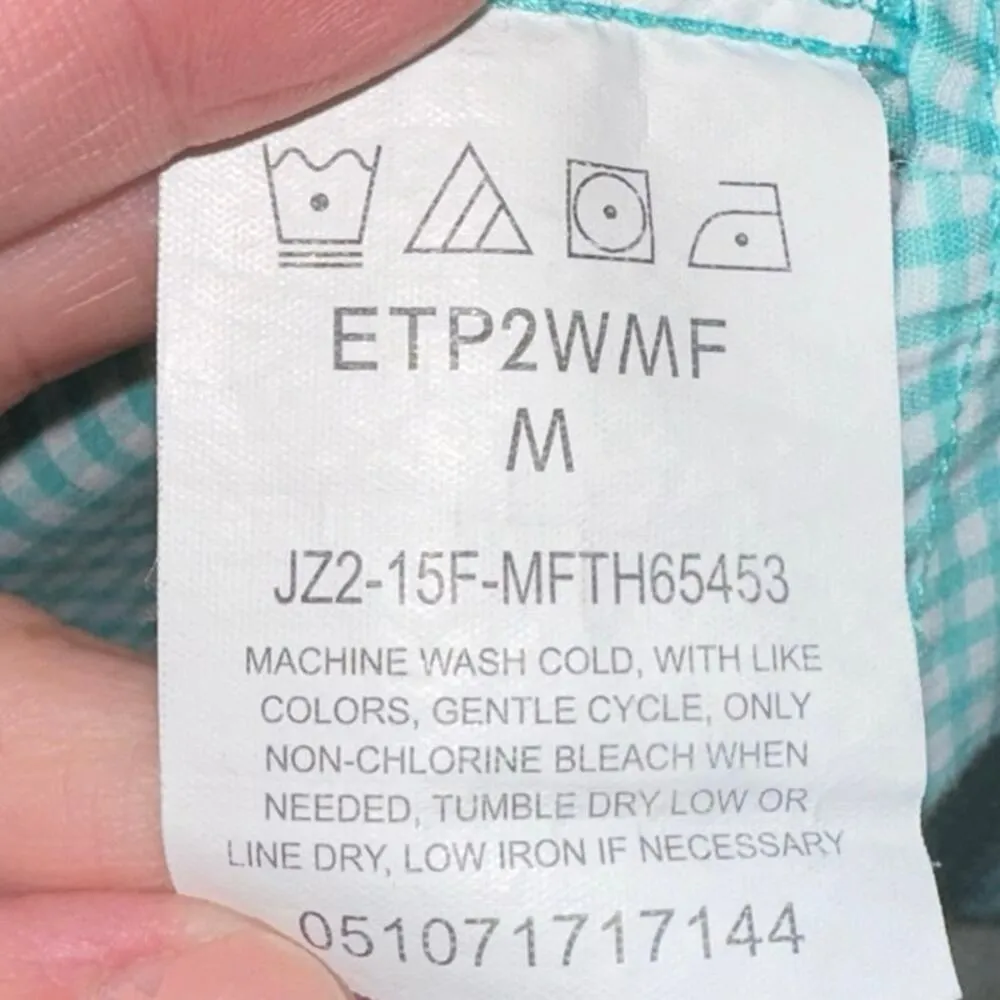 Riders by Lee Green & White Checkered Butyon Down Long Sleeve Shirt - Image 4