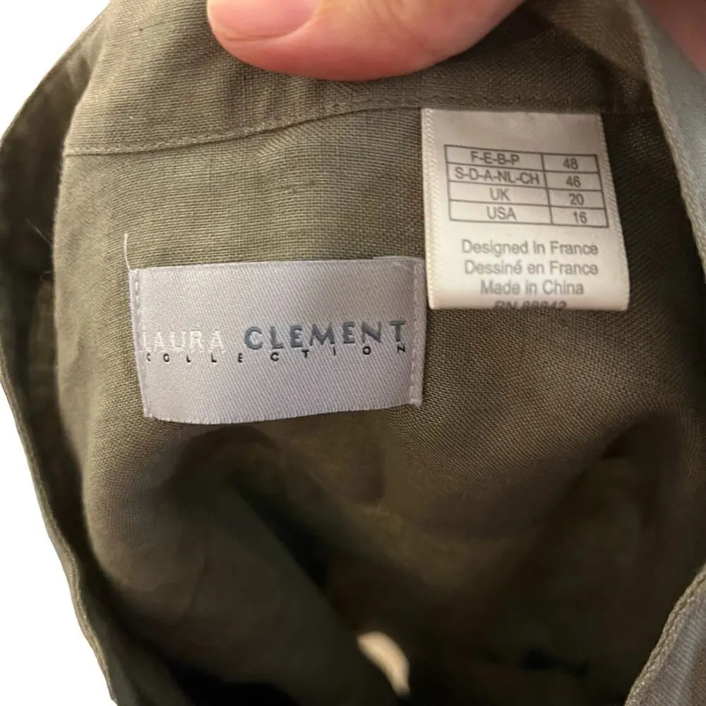 Laura Clement Collection 100% Linen Top Size 16 - Image 8