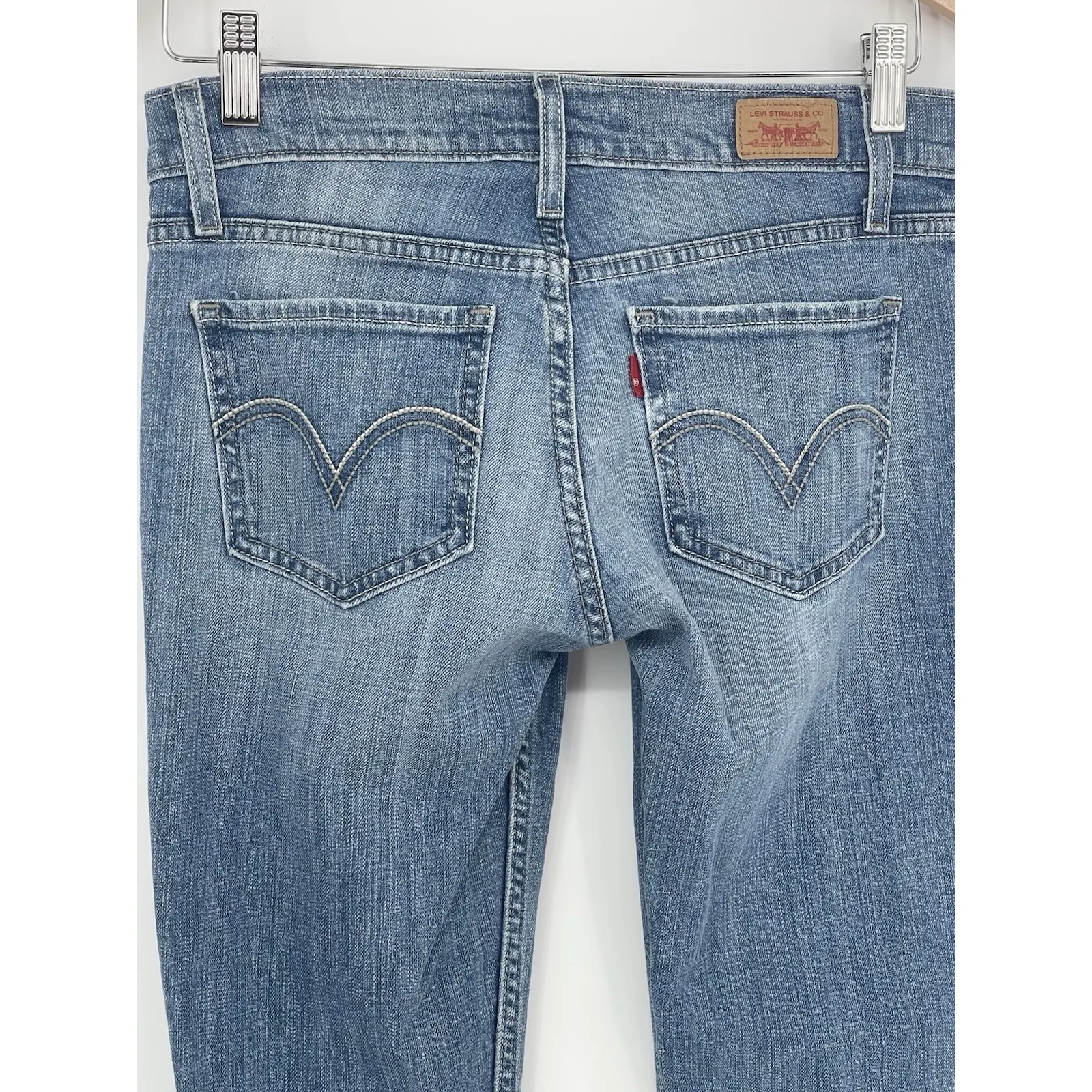 Levi's Juniors Low Rise Light Wash‎ Skinny Jegging Stretch Size 7 W28 Q0008 - Image 5