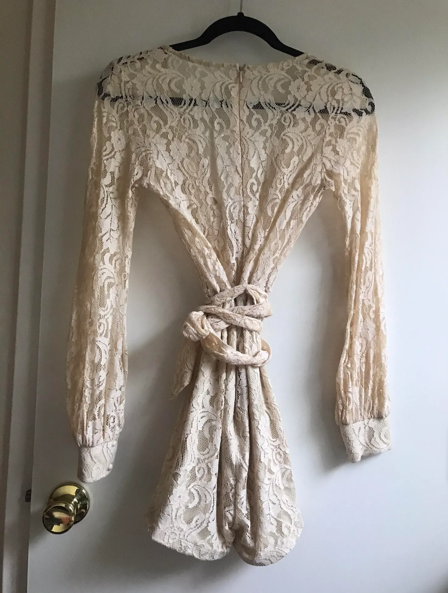 Lace Romper Tan - Image 2
