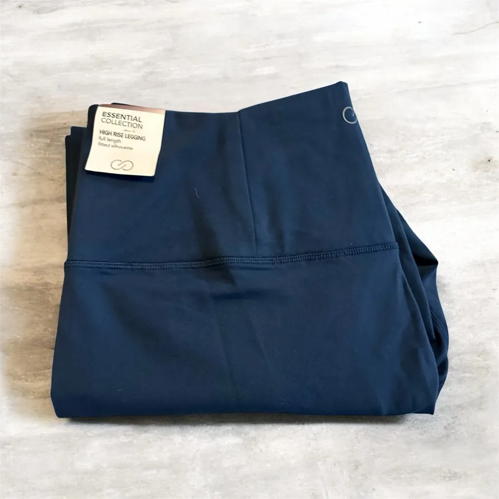 NWT Calia Women's Essential High Rise Legging Full Length, Dark Ocean, Size: 1X Blue - Image 5