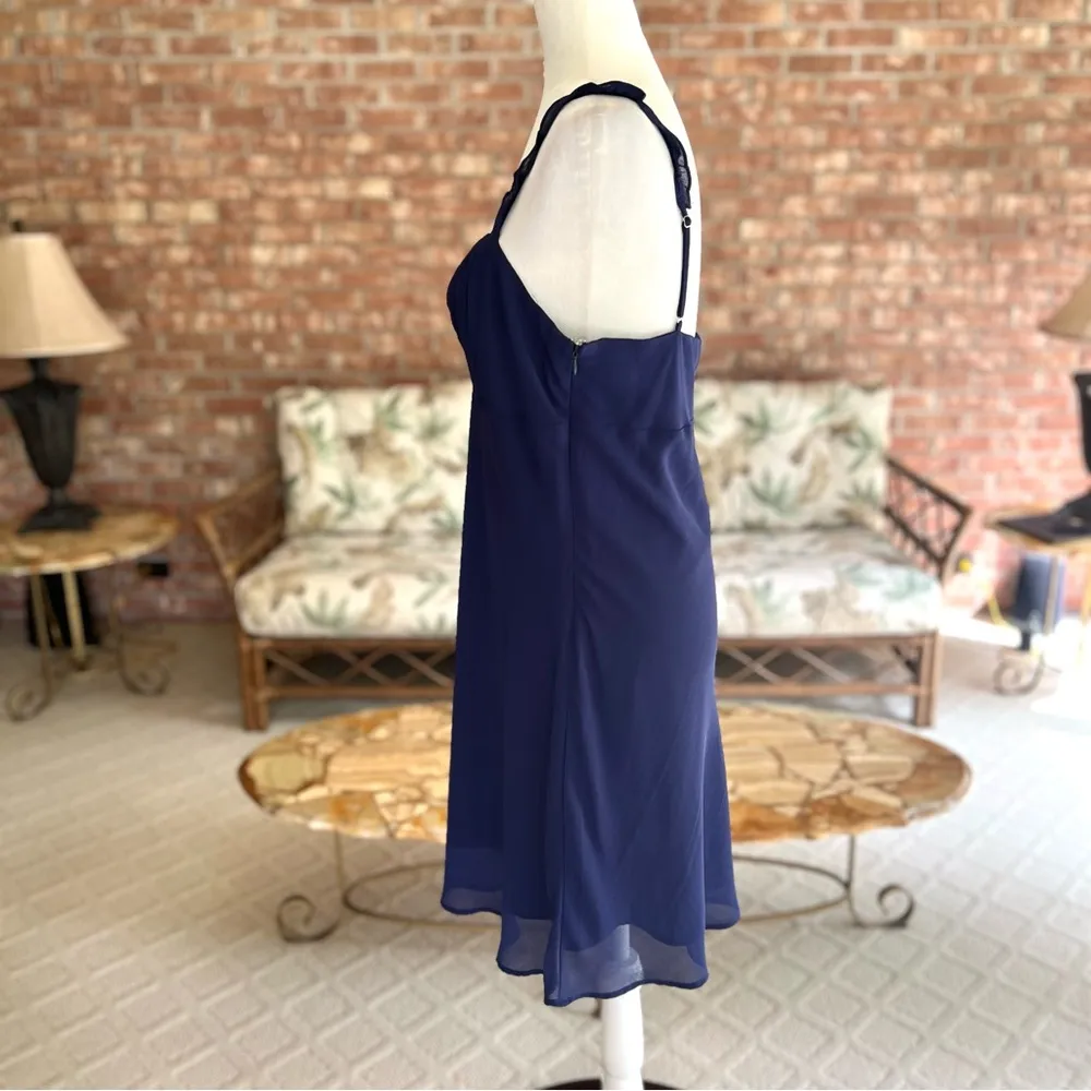 Urban Outfitters Dress Blue Ruffle Mini Slip XL (jrs) Cocktail Party Sleeveless - Image 8