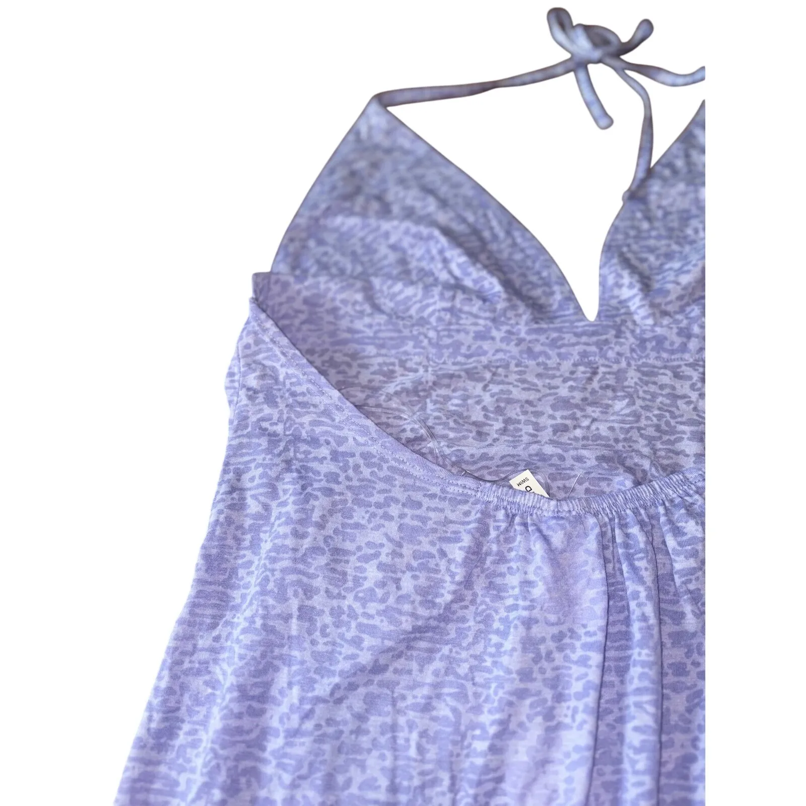 Lucky Brand Halter‎ Swimsuit Coverup Purple Animal Print Sleeveless Casual Dress - Image 4