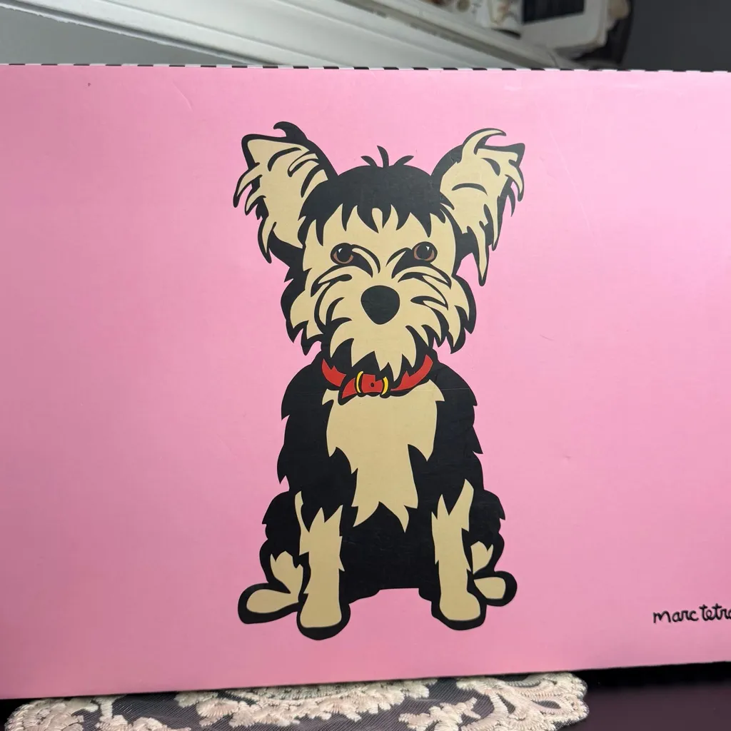 Marc Tetro Yorkie Pink Mini Tote With Matching Card Case Wristlet NEW in Box - Image 4