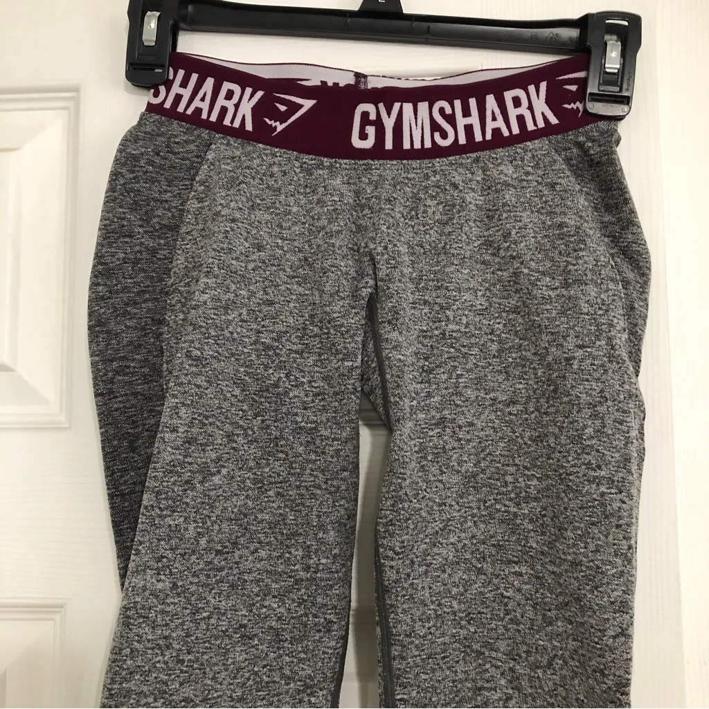 Gymshark fit cropped seamless leggings women’s size XS‎ two tone grey - Image 2