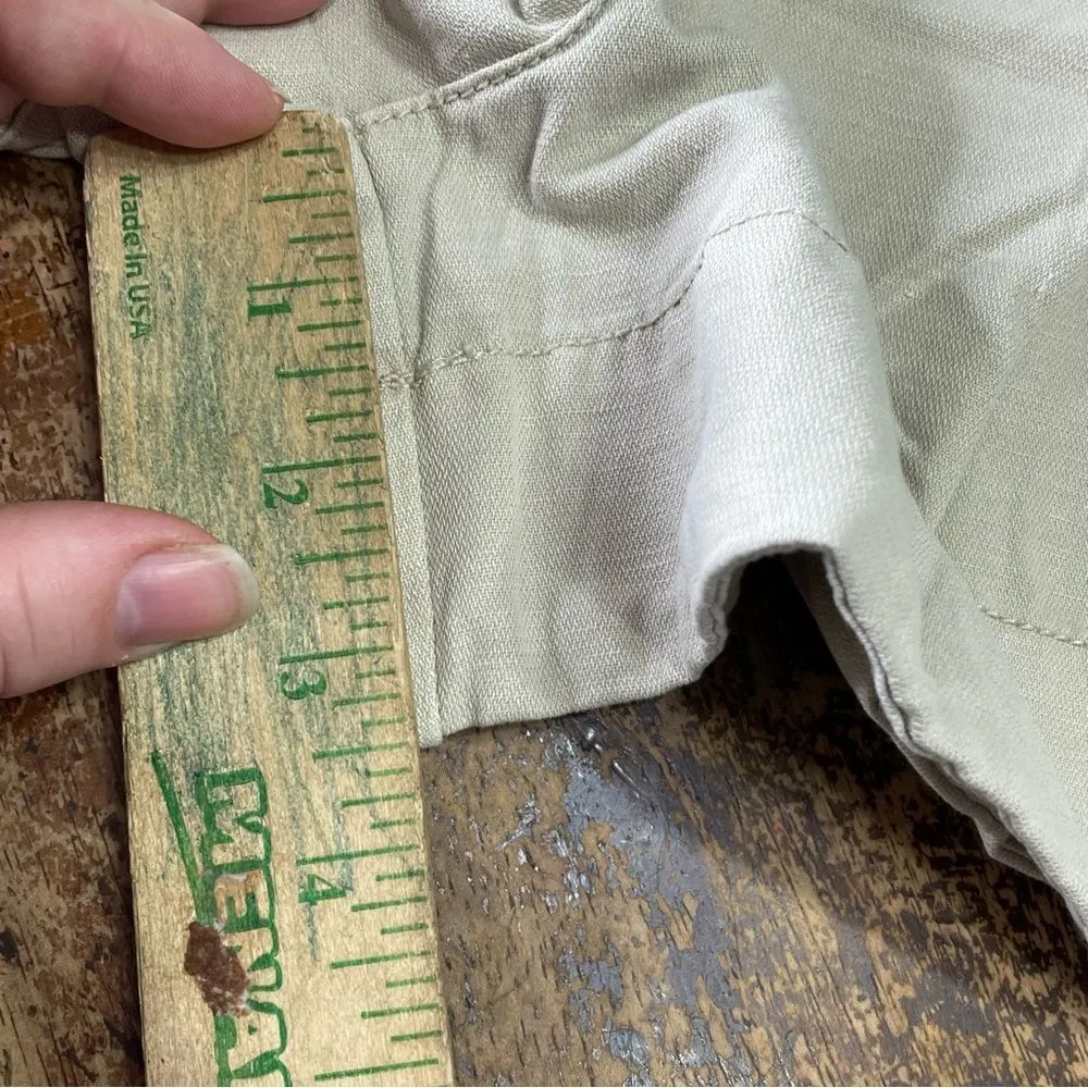 NWT Joie Women's‎ High Rise Zip Fly Linen Blend Pleated Shorts Rainy Day Large - Image 8