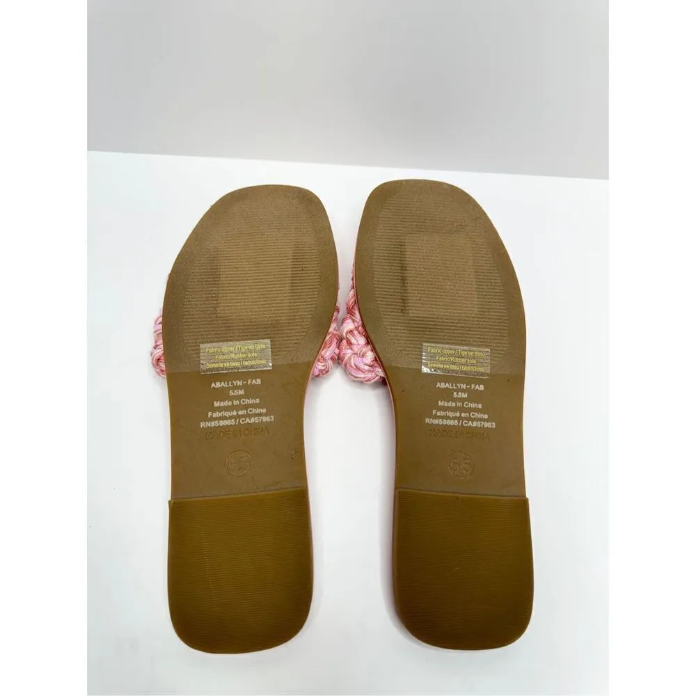 Abound Slide Sandals Womens Size 5.5 Pink Woven Slip‎ On Open Toe Summer Flats - Image 8