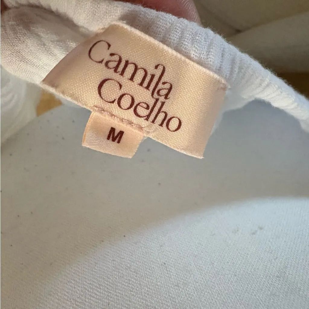 CAMILA COELHO Celene Maxi Slip‎ Dress Cover up in White Size Medium - Image 7