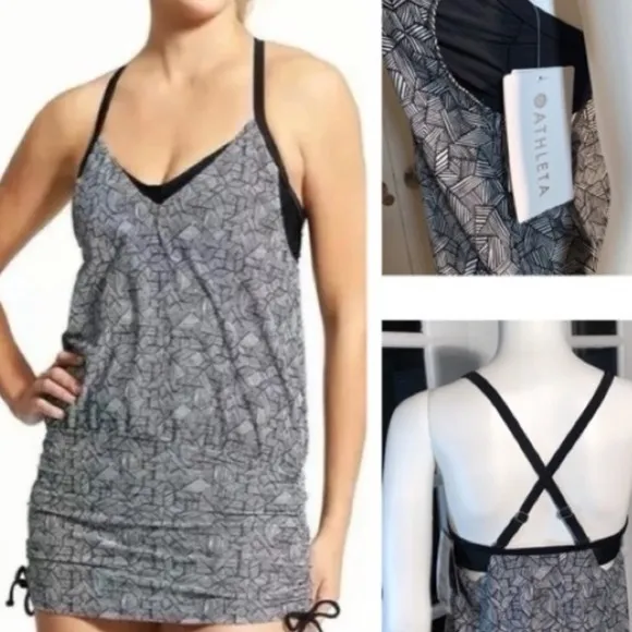 ATHLETA Laguna Side Scrunch Tankini NWT in Size 32B/C - Image 2