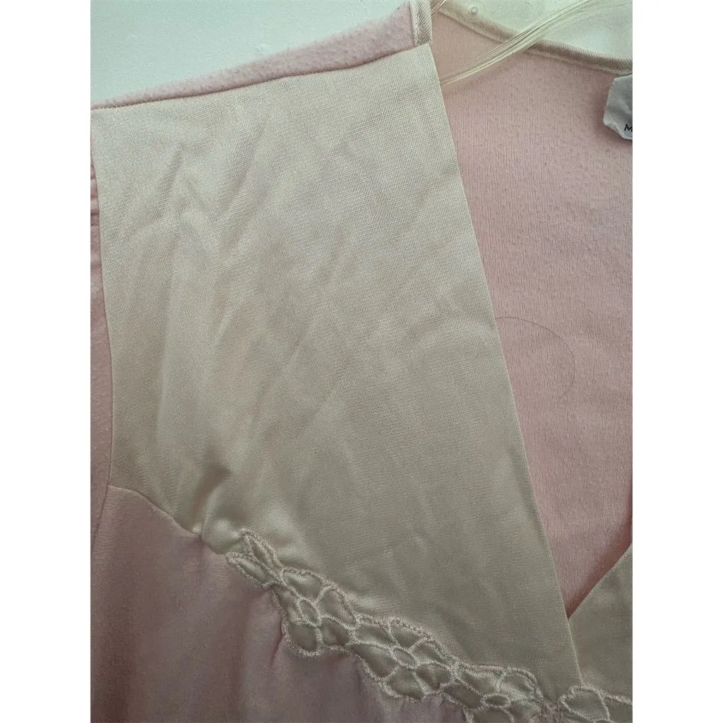 Vintage Vanity Fair Pink Lace Trim Nightgown Women's M‎ 3/4 Sleeve Chemise Size M - Image 4