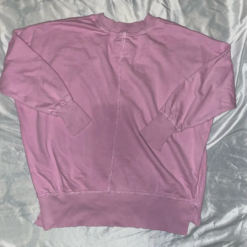 pink aerie “keep moving forward” embroidered oversized crewneck - Image 5