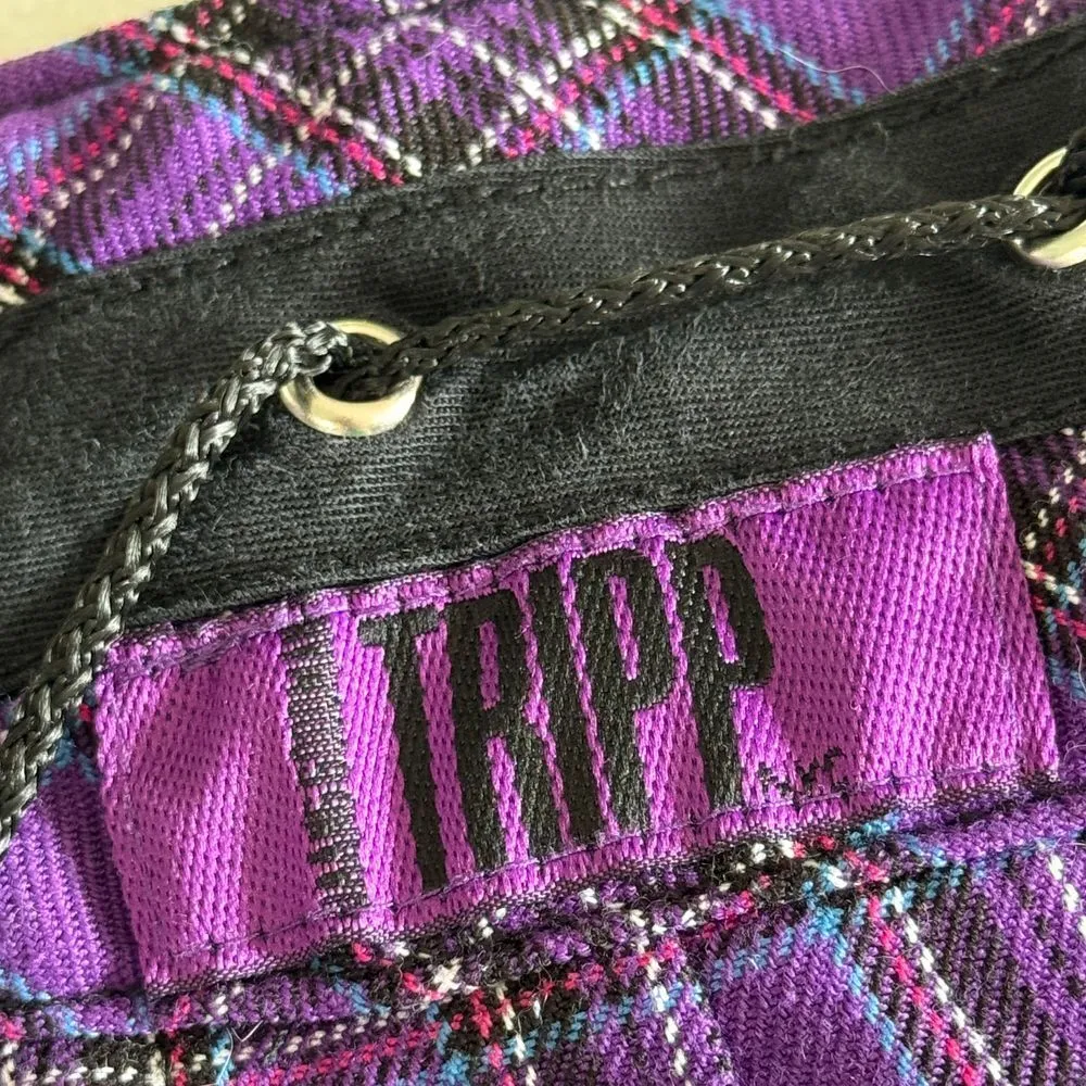 Vintage Tripp‎ NYC Mini Skirt Womens XS Goth Y2K Grunge Black Reversible Rare - Image 13