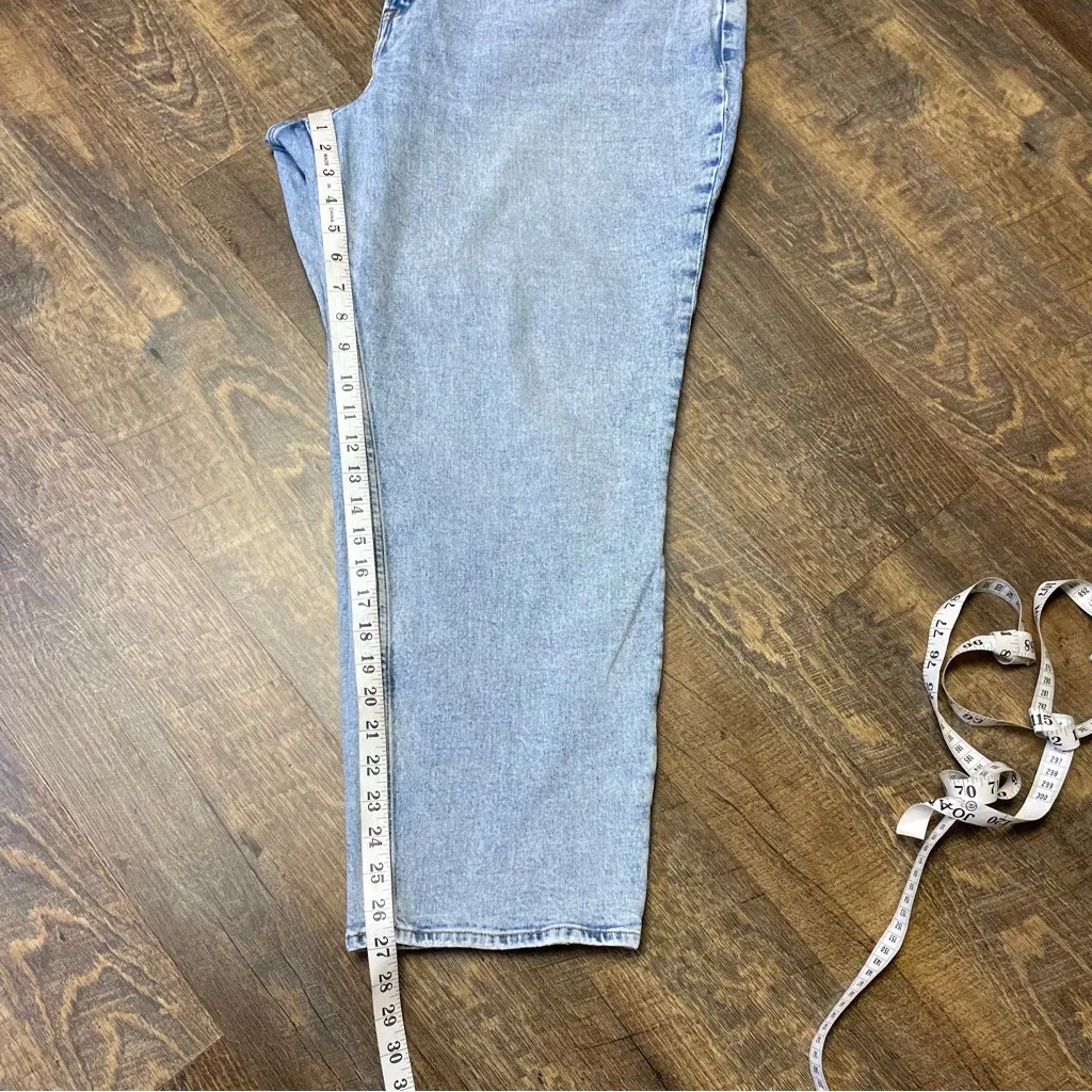 Abercrombie & Fitch Ultra High Rise Ankle Straight Womens 36/22R Blue Curve Love - Image 8