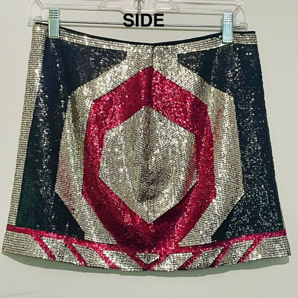Custo Barcelona  Sequin Mini Skirt - Image 4