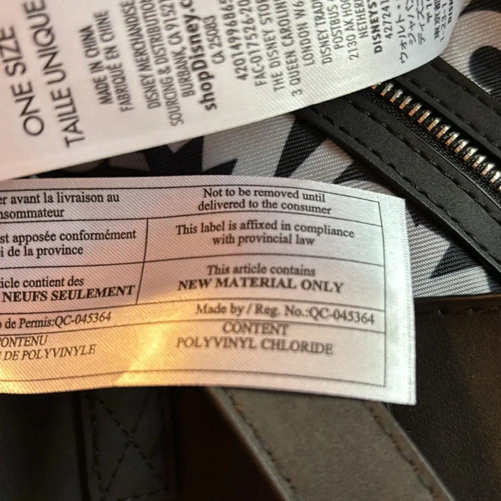 Disney Store Large Faux Leather Mickey Mouse Tote Shoulder Bag, Black - Image 5