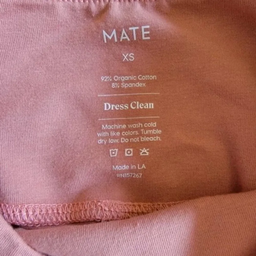 MATE the Label NWT XS Organic Stretch Sports Bra & Leggings Set Bloom Dark Pink - Image 12