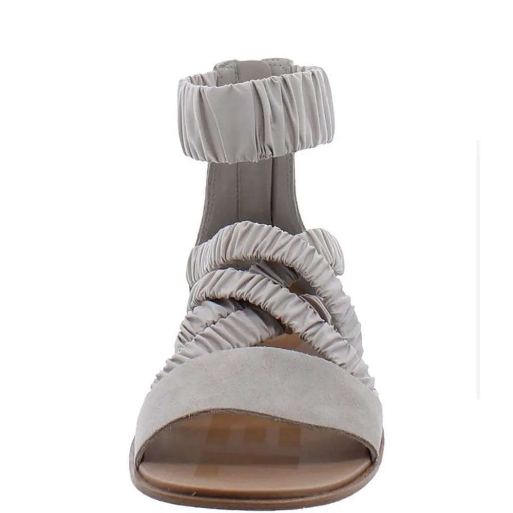 Sorel Ella II Ankle‎ Strap Sandals Women's Size 7 Ruched Taupe Gray - Image 2