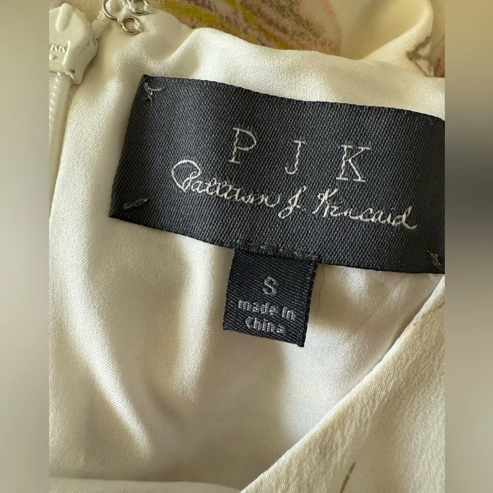 PJK Patterson Floral Dress Lined Sleeveless Mini Cottagecore Silk Feminine Small Pink - Image 2