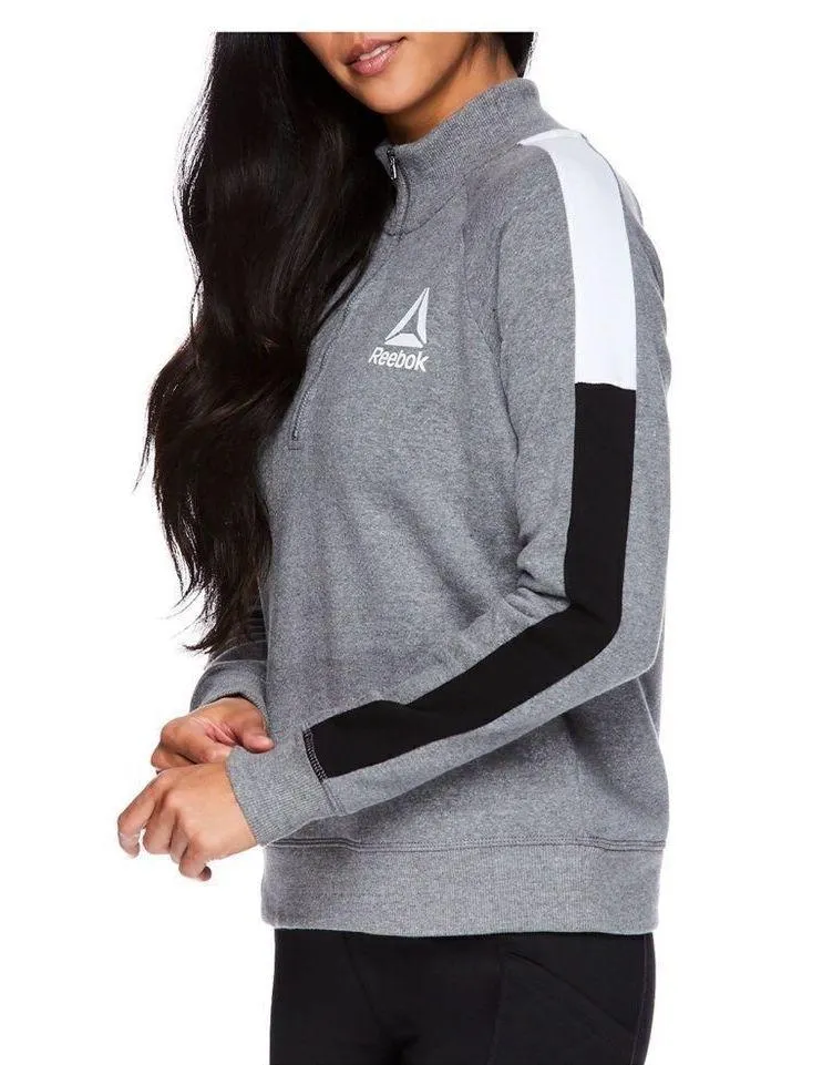 Reebok Turtleneck Half Zip Fleece Sweatshirt - Image 4