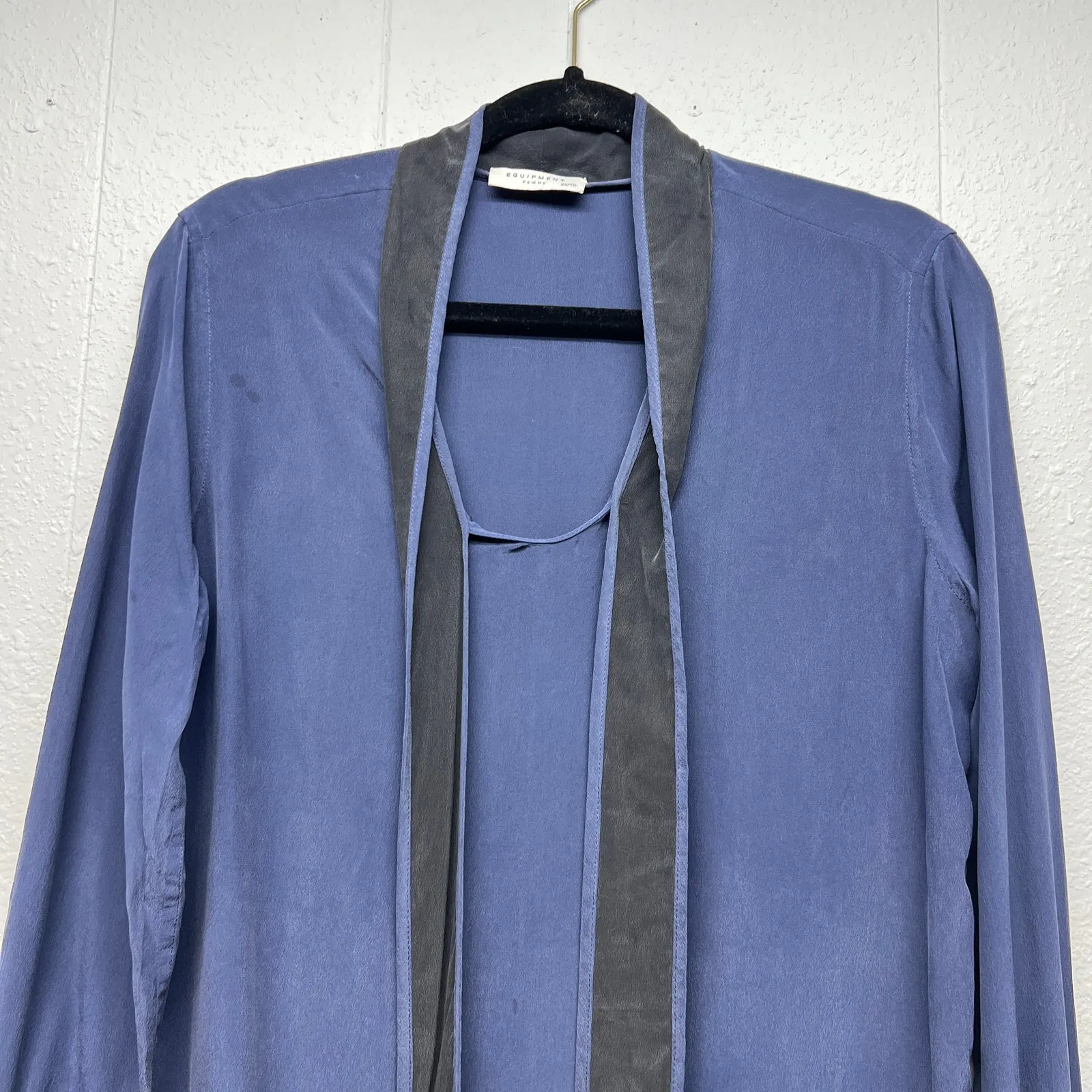 Equipment Silk Top Womens XS Career Workwear Business Formal Lightweight Flawed - Image 3