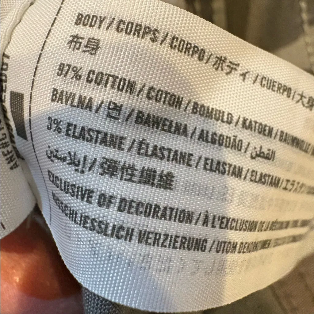 Abercrombie & Fitch curve love cargo  Gray Camouflage Pants size 34/18 - Image 11