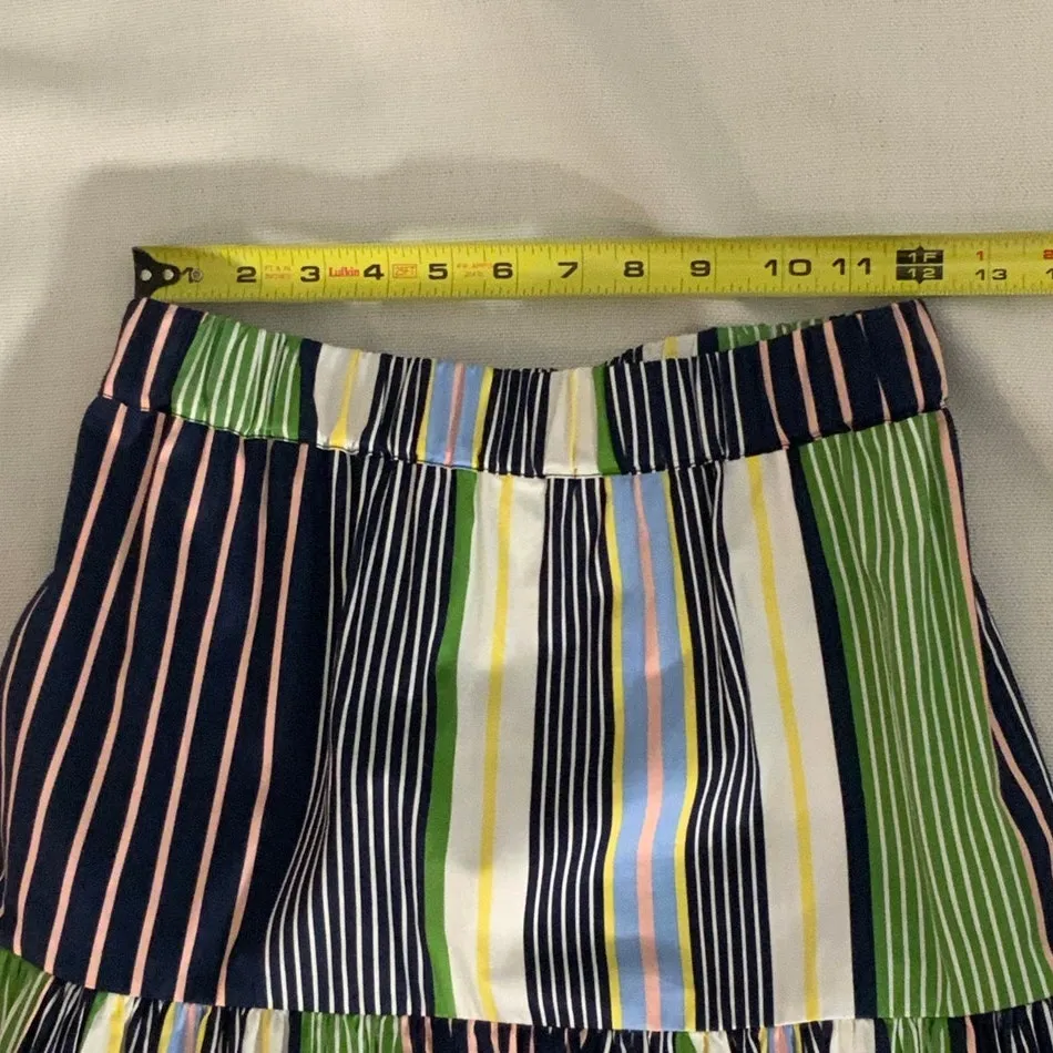 Tory Burch Field Day Stripe cotton Peasant skirt Nwt size small $398 - Image 8