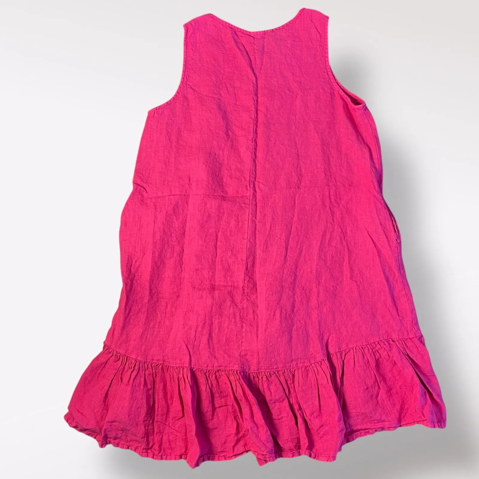 bryn Walker Pink Angelita Linen Oversized Dress Size L Lagenlook Boho‎ - Image 6