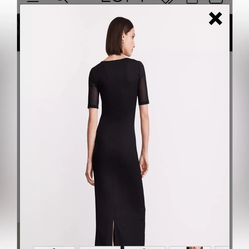 NWT Loft Versa Petite Stretch Mesh Midi Dress Sz 6P - Image 2