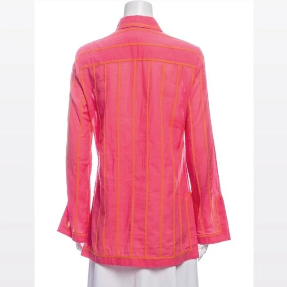 Tory Burch Tunic Cotton Striped Long Sleeves Size 8, New $298.00 - Image 3