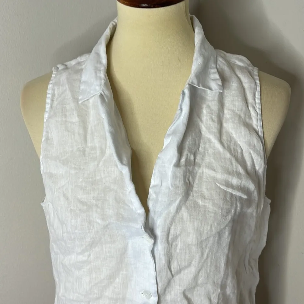 Equipment‎ 100% linen sleeveless button down size M - Image 6