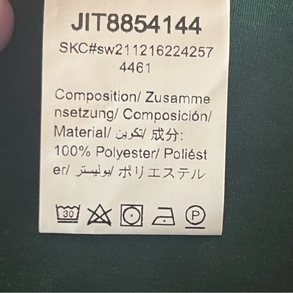 ASYMMETRICAL NECK TRIM PUFF SLEEVE DRESS IN GREEN SZ XL - Image 7